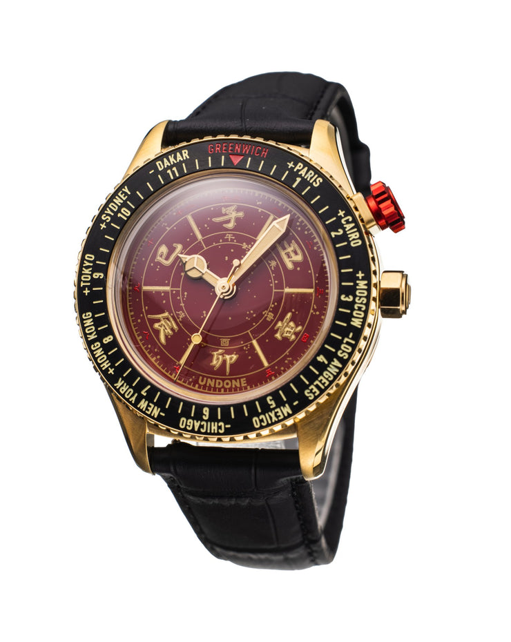 Undone Aero Chinese Hour 2024 Dark Red Dial - Watches.com - BCP - AER - CHH - 001