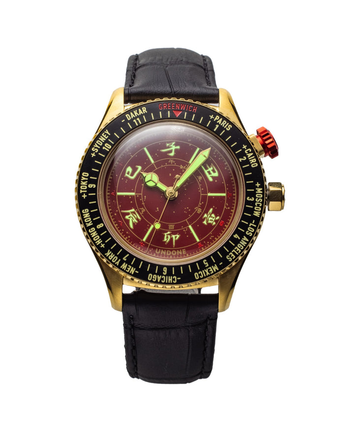 Undone Aero Chinese Hour 2024 Dark Red Dial angled shot picture