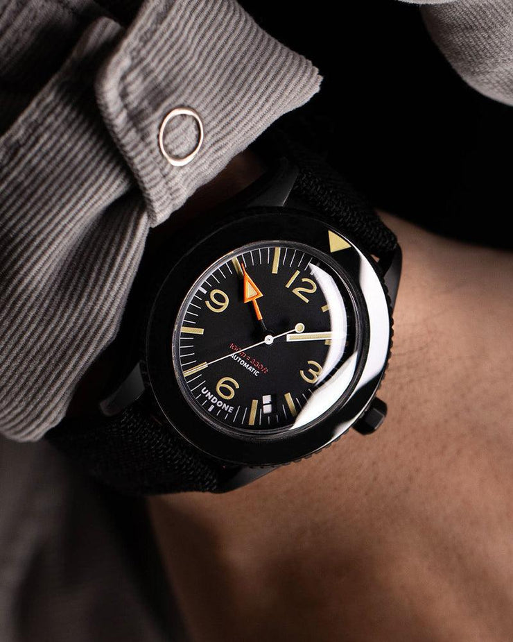 Undone Basecamp Classic Automatic Blackout - Watches.com - BCP - CLS - BLK