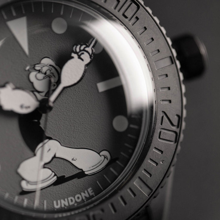 UNDONE Popeye Automatic Monochrome Edition - Watches.com - COL - POP - MONO - POPEYE