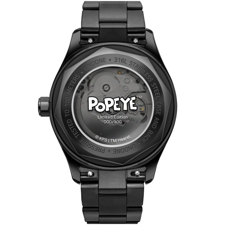 UNDONE Popeye Automatic Monochrome Edition - Watches.com - COL - POP - MONO - POPEYE