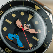 UNDONE Popeye The Sailorman Automatic Black SS - Watches.com - COL - POP - SLM - BLACK