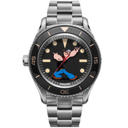 UNDONE Popeye The Sailorman Automatic Black SS - Watches.com - COL - POP - SLM - BLACK