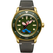 UNDONE Popeye The Sailorman Automatic Seaweed Green - Watches.com - COL - POP - SLM - GRN