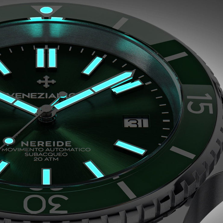 Venezianico Nereide 42 Automatic Green SS - Watches.com - 3321501C