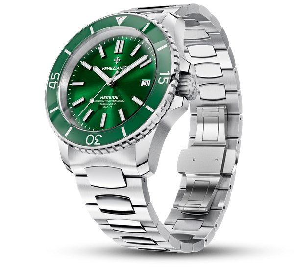 Venezianico Nereide 42 Automatic Green SS - Watches.com - 3321501C