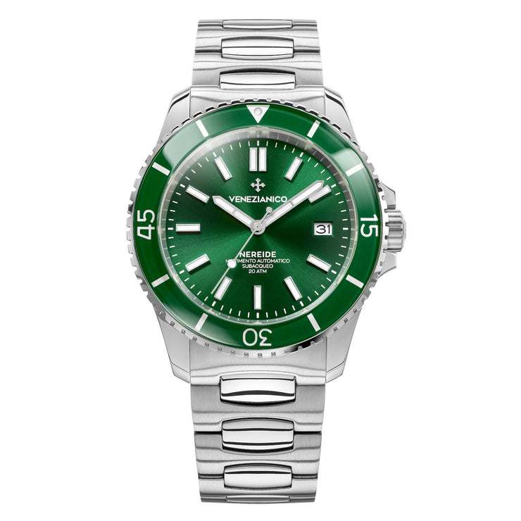 Venezianico Nereide 42 Automatic Green SS - Watches.com - 3321501C