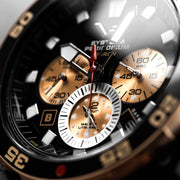 Vostok Europe Systema Periodicum Chronograph Black Brown - Watches.com - VK67/650E721