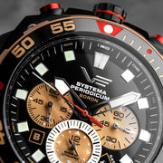 Vostok Europe Systema Periodicum Chronograph Black Brown - Watches.com - VK67/650E721