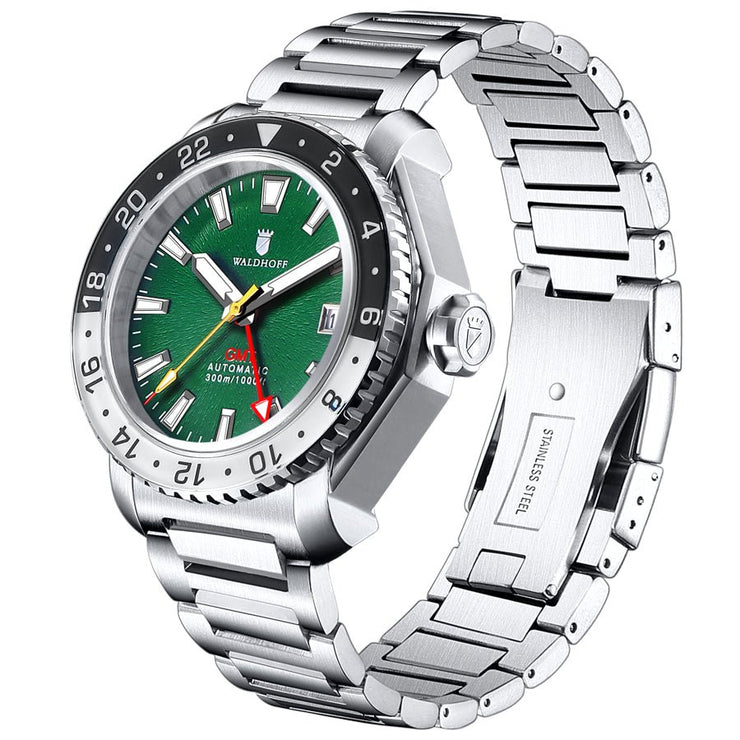 Waldhoff Atlas GMT Automatic GMT Vanuatu SS - Watches.com - MW - 23G - 3S