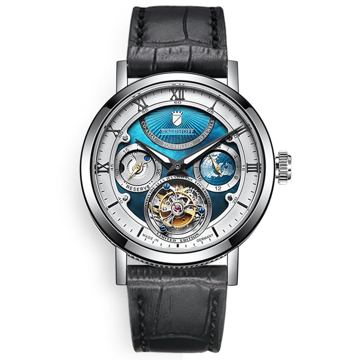 Waldhoff Ultramatic Tourbillon Diamond Silver Azure Limited Edition - Watches.com - MW - 05CM