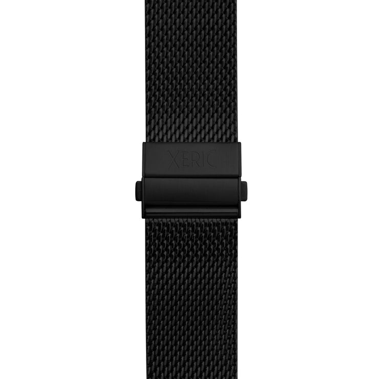 Xeric 20mm Black PVD Mesh Bracelet with Deployant Clasp - Watches.com - XRC - MSDP - 20 - BKBK