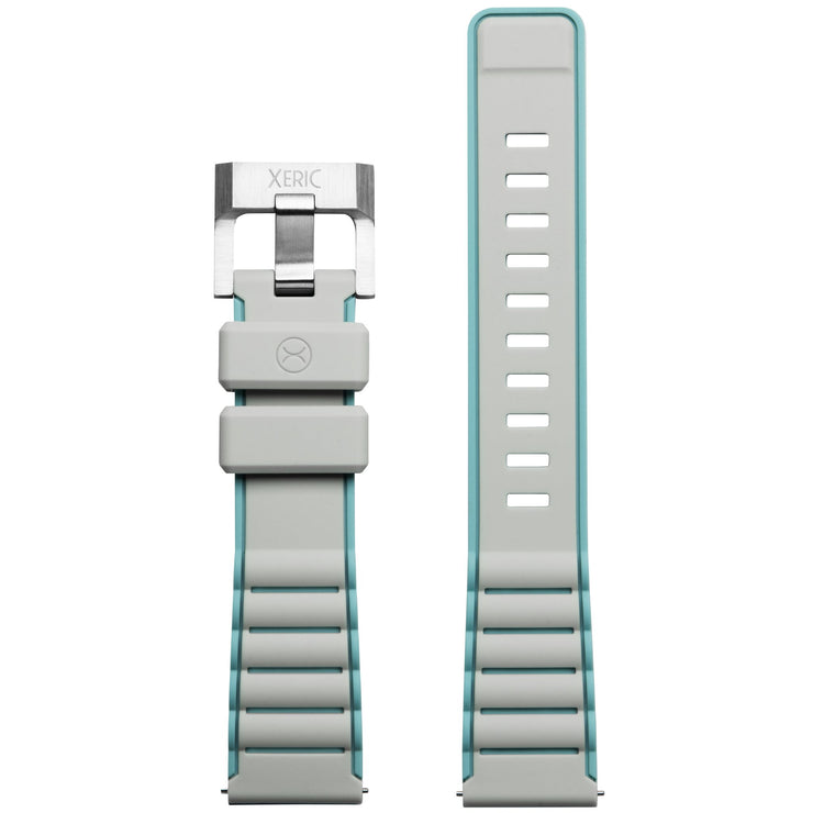 Xeric 20mm Gray Teal Silicone Strap - Watches.com - XRC - ATA - 20 - GYTL