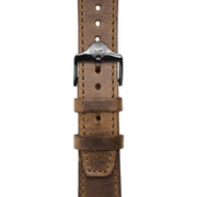 Xeric 20mm Horween Full Stitched Brown Gun Leather Strap - Watches.com - XRC - EGA - 20 - BRGN