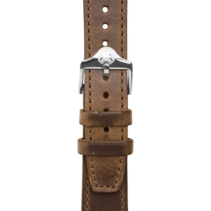 Xeric 20mm Horween Full Stitched Brown Leather Strap - Watches.com - XRC - EGA - 20 - BRSV