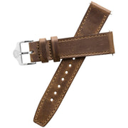 Xeric 20mm Horween Full Stitched Brown Leather Strap - Watches.com - XRC - EGA - 20 - BRSV