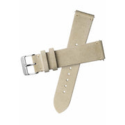 Xeric 20mm Italian Suede Wheat Strap Silver Buckle - Watches.com - XRC - SDE - 20 - WTWT