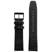 Xeric 20mm Ribbed Horween Leather Black Gray Strap Black Buckle - Watches.com - XRC - TMP - 20 - BKGY