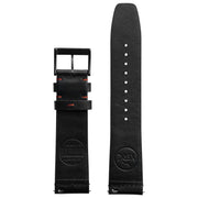 Xeric 20mm Ribbed Horween Leather Black Red Strap Black Buckle - Watches.com - XRC - TMP - 20 - BKRD