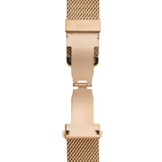 Xeric 20mm Rose Gold PVD Mesh Bracelet with Deployant Clasp - Watches.com - XRC - MSDP - 20 - RGRG