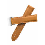 Xeric 22mm Horween Chromexcel Tan Strap Silver Hidden Deployant Clasp - Watches.com - XRC - HGT - 22 - TNSV