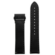 Xeric 22mm Horween Essex Black Strap Black Hidden Deployant Clasp - Watches.com - XRC - HGT - 22 - BKBK