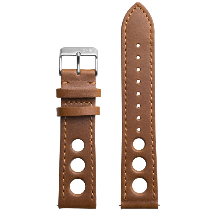 Xeric 22mm Horween Leather Rally Tan Strap - Watches.com - XRC - RLY - 22 - TNTN