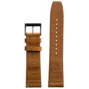 Xeric 22mm Ribbed Horween Leather Tan Strap Gun Buckle - Watches.com - XRC - TMP - 22 - TNGN