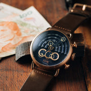 Xeric Halograph Chrono Sapphire Rose Gold Indigo - Watches.com - HCS - 4474 - 06L