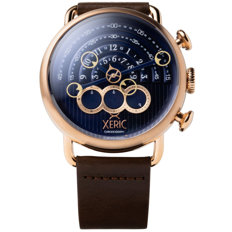 Xeric Halograph Chrono Sapphire Rose Gold Indigo - Watches.com - HCS - 4474 - 06L