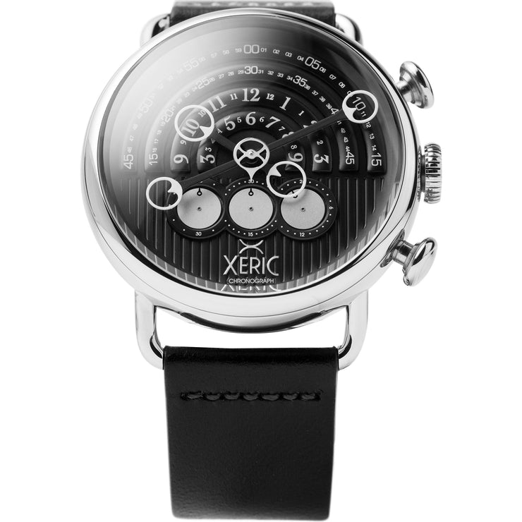 Xeric Halograph Chrono Sapphire Silver Black - Watches.com - HCS - 3014