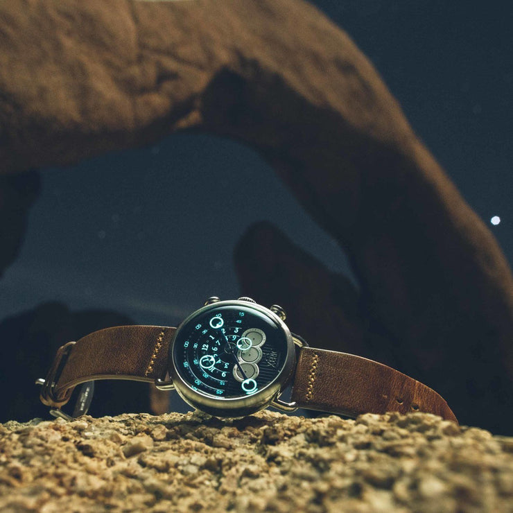 Xeric Halograph Chrono Sapphire Silver Navy - Watches.com - HCS - 3019