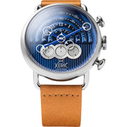 Xeric Halograph Chrono Sapphire Silver Navy - Watches.com - HCS - 3019