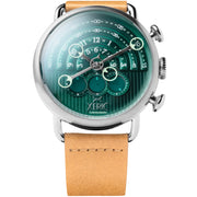 Xeric Halograph Chrono Sapphire Silver Pacific Green - Watches.com - HCS - 1199 - 20L