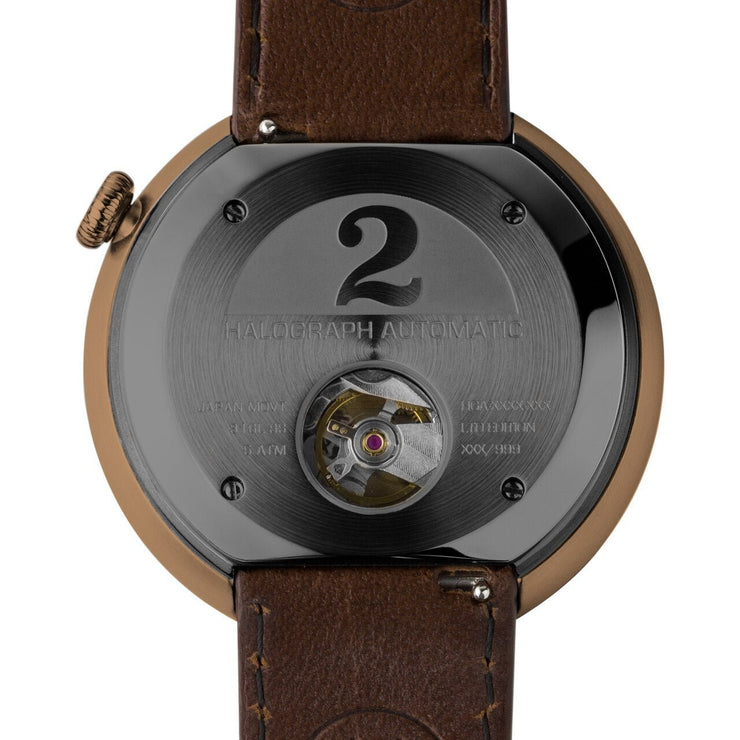 Xeric Halograph II Automatic Bronze Blue Limited Edition - Watches.com - HGA - 9977 - 06L