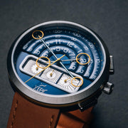 Xeric Halograph II Chrono Blue Tan - Watches.com - H2C - 1179 - 12L