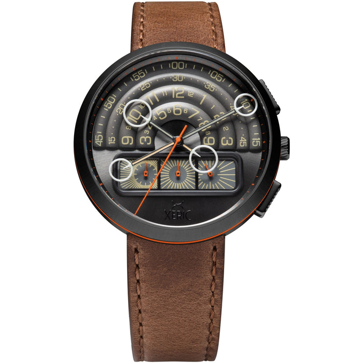 Xeric Halograph II Chrono Gunmetal Brown - Watches.com - H2C - 2222 - 13L