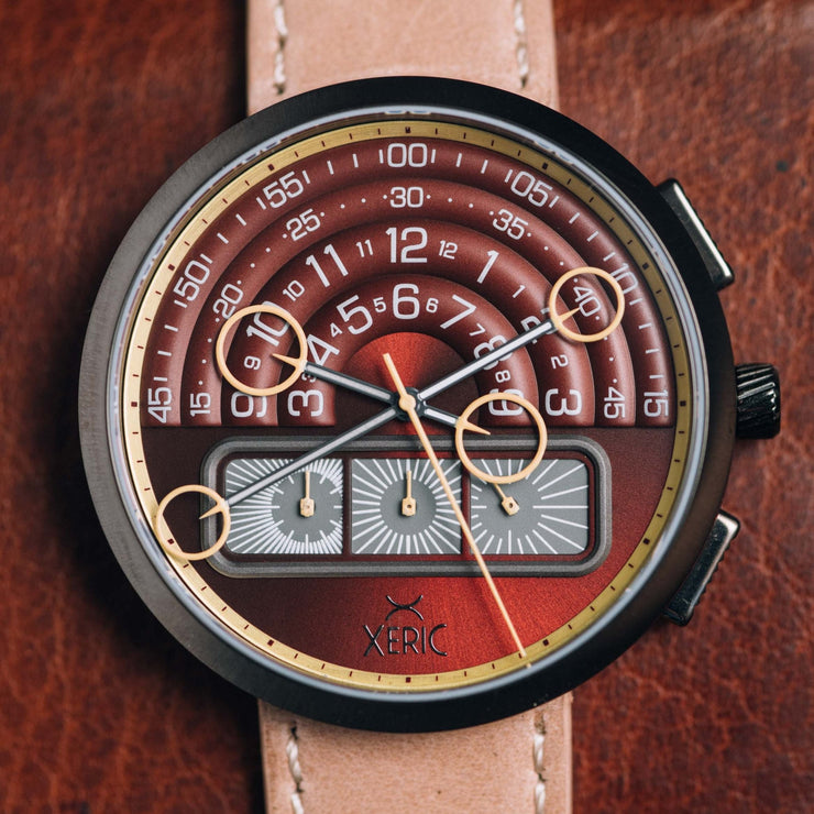 Xeric Halograph II Chrono Oxblood Sand - Watches.com - H2C - 2289 - 22L