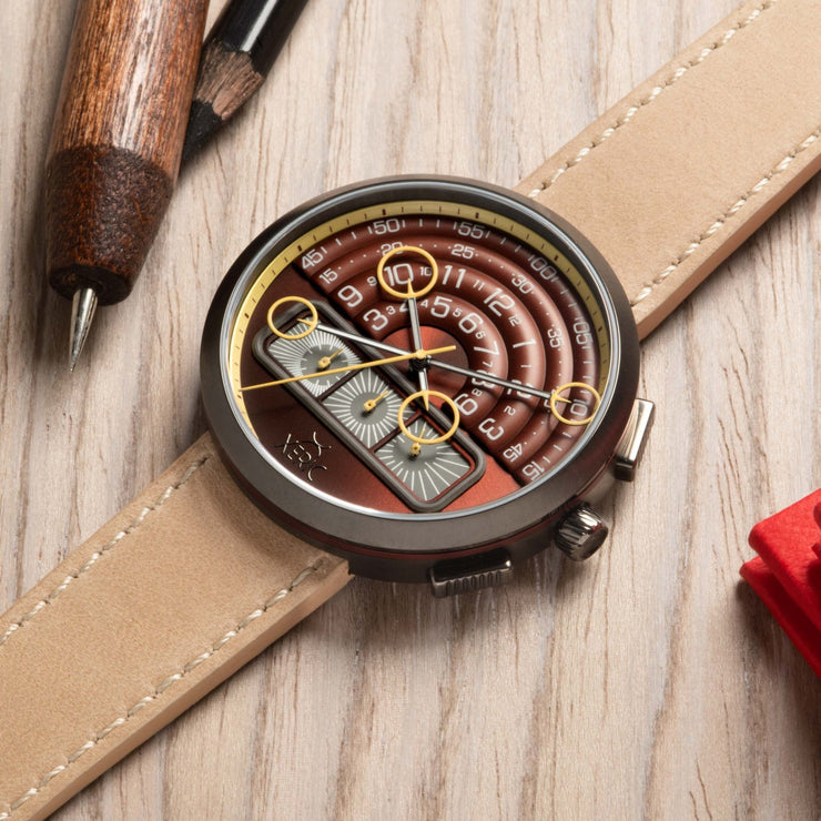 Xeric Halograph II Chrono Oxblood Sand - Watches.com - H2C - 2289 - 22L