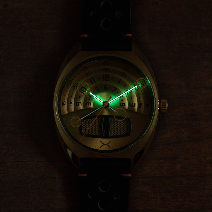 Xeric Halograph III Automatic Vintage Gold - Watches.com - HL3 - 5553 - 03L