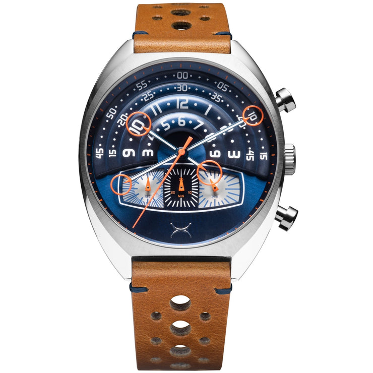 Xeric Halograph III Chrono Blue Tan - Watches.com - HC3 - 1171 - 12L