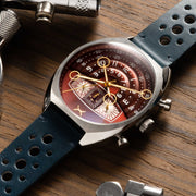 Xeric Halograph III Chrono Oxblood Blue - Watches.com - HC3 - 1185 - 07L