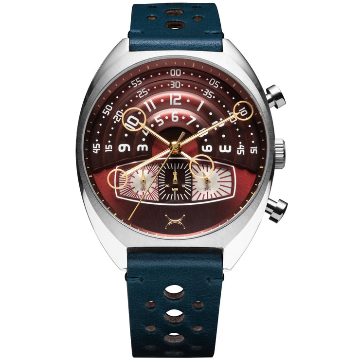 Xeric Halograph III Chrono Oxblood Blue - Watches.com - HC3 - 1185 - 07L