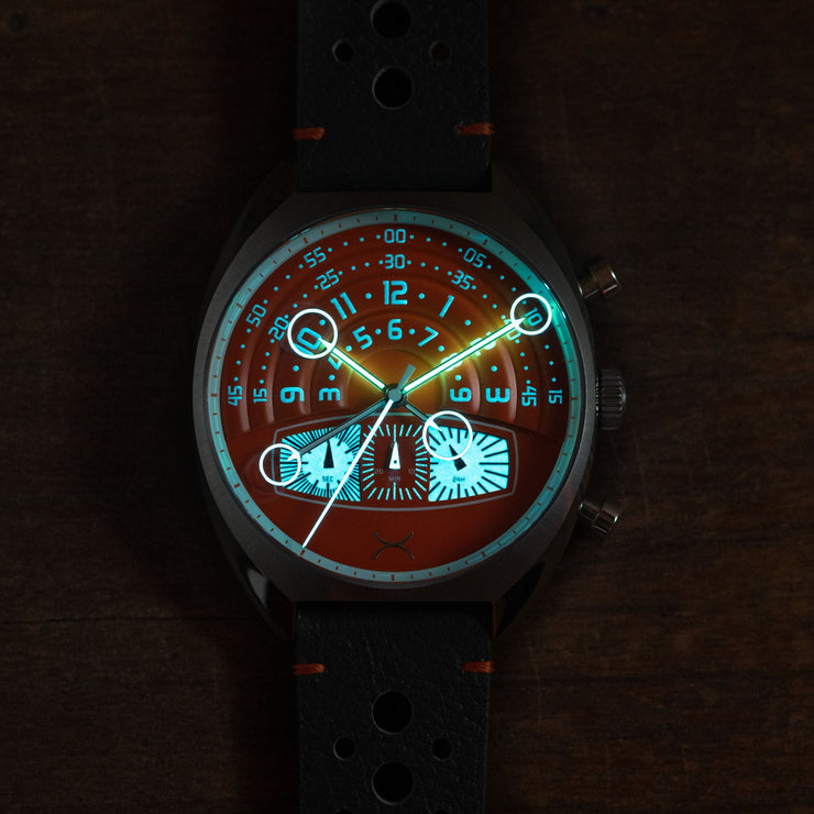 Xeric Halograph III Chrono Racing Orange - Watches.com - HC3 - 1190 - 11L