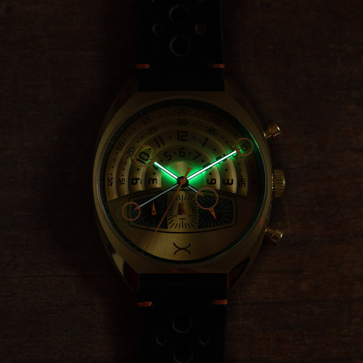 Xeric Halograph III Chrono Vintage Gold - Watches.com - HC3 - 5553 - 03L