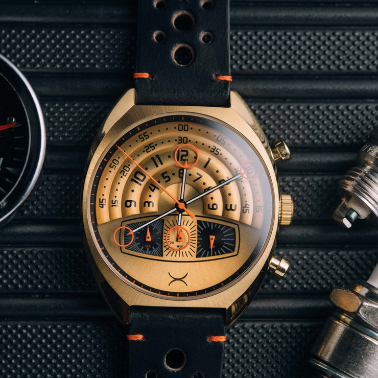 Xeric Halograph III Chrono Vintage Gold - Watches.com - HC3 - 5553 - 03L