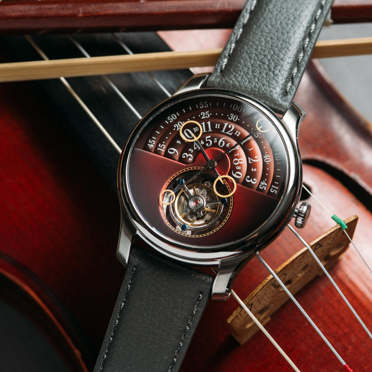 Xeric Halograph Tourbillon Collector's Edition Oxblood - Watches.com - HGT - 1188 - 11L