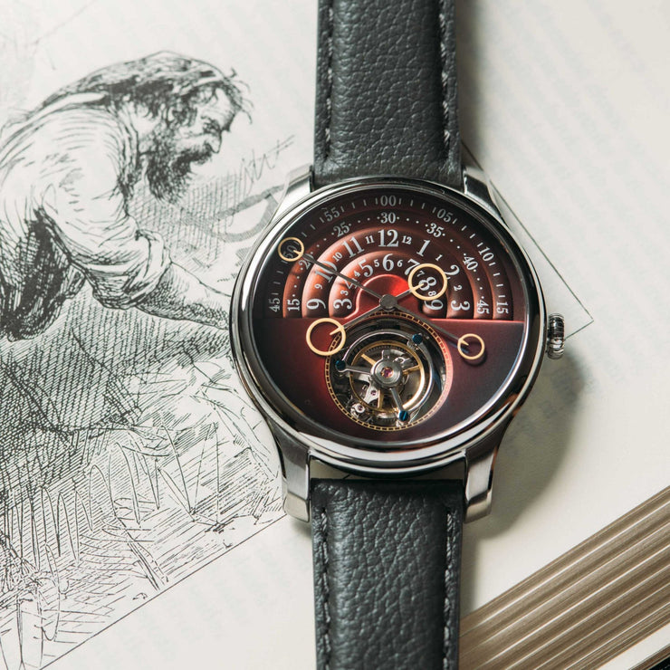 Xeric Halograph Tourbillon Collector's Edition Oxblood - Watches.com - HGT - 1188 - 11L