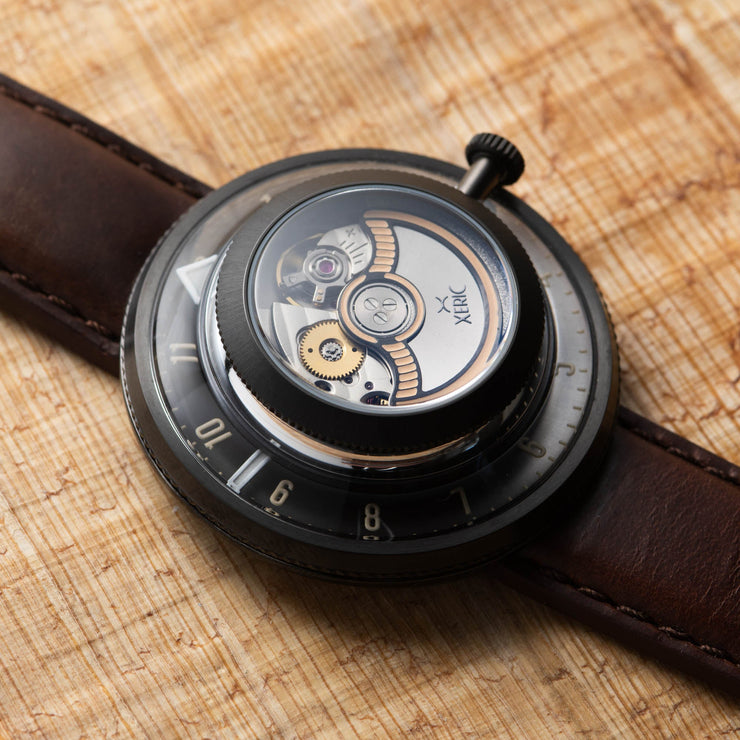 Xeric Invertor Automatic Gunmetal Brown Limited Edition - Watches.com - IVR - 2223 - 06L