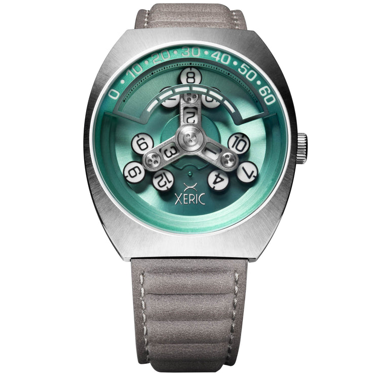 Xeric Scrambler Automatic Wandering Hour Aqua Gray - Watches.com - SCR - 1179 - 10L